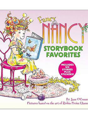 英文原版 Fancy Nancy Storybook Favorites 漂亮的南希 6个故事合集带贴纸 精装绘本 英文版 进口英语原版书籍