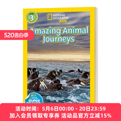 英文原版 National Geographic Kids Readers L3 Migrations Amazing Animal Journeys 国家地理分级读物第3级 英文版 进口英语书