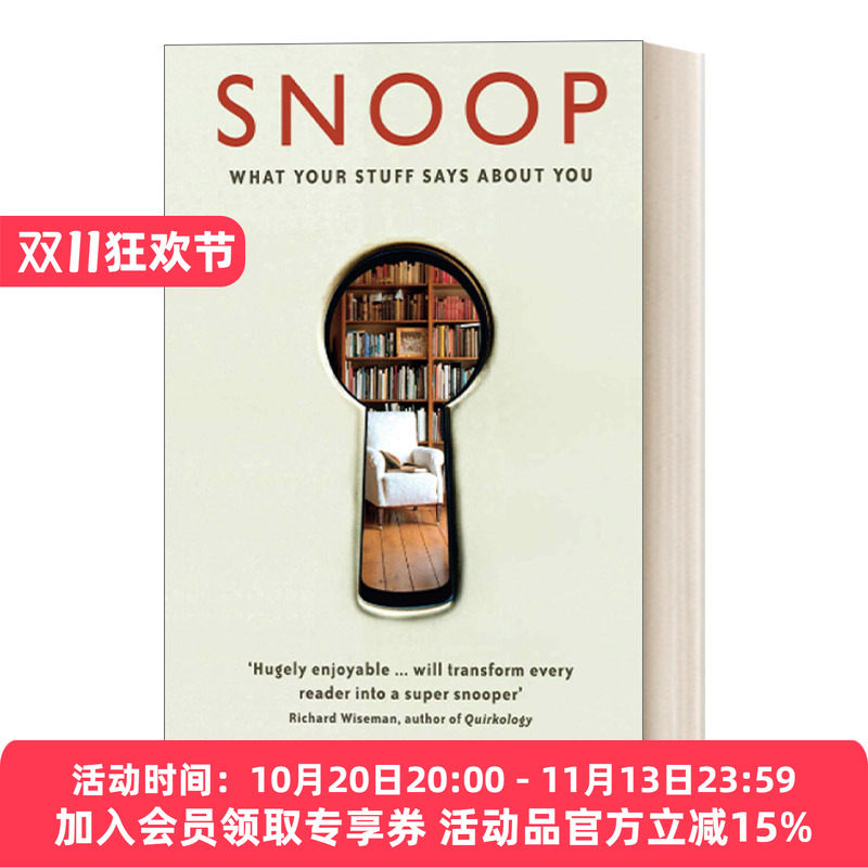 英文原版 Snoop 看人的艺术 11种以物识人术,看人看到骨子里 英文版 进口英语原版书籍