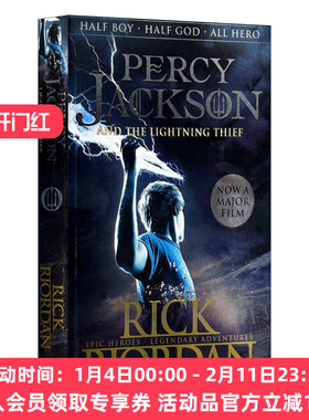 波西 杰克逊与神火之盗 英文原版小说 Percy Jackson and the Lightning Thief 影视封面版 科幻小说 英文版 进口英语原版书籍