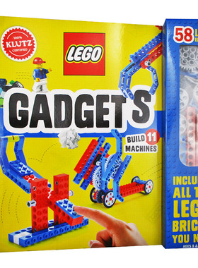 乐高可动小机器 英文原版 LEGO Gadgets DIY玩具手工组装套装书 小学STEM辅导用书 Klutz 附配件 英文版进口原版英语书籍