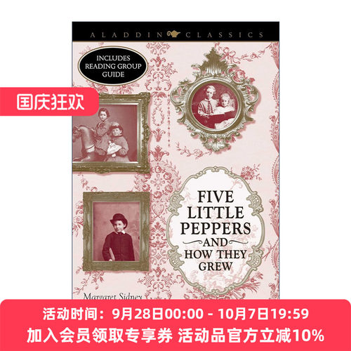 英文原版 Five Little Peppers and How They Grew 五个小辣椒和他们是如何长大的 阿拉丁经典文学系列 英文版 进口英语原版书籍