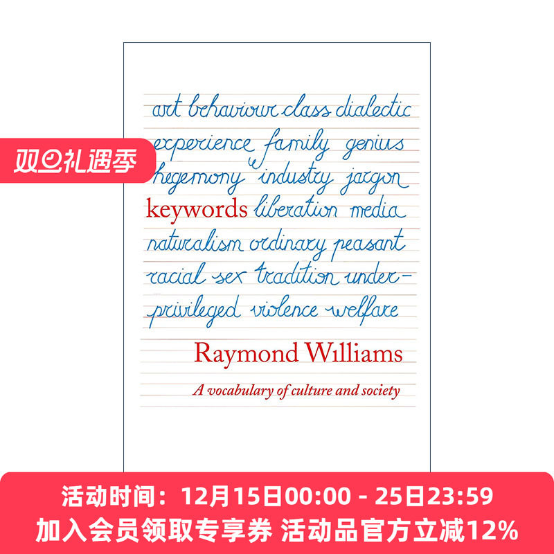 英文原版 Keywords A Vocabulary of Culture and Society 关键词 文化与社会的词汇 雷蒙·威廉斯 英文版 进口英语原版书籍
