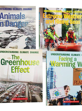 气候变化科普知识绘本4册 英文原版 Understanding Climate Change Facing a Warming World 涵盖了NGSS标准的多个核心主题 英文版