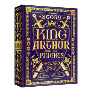 英文原版 Story of King Arthur & His Knights 亚瑟王和骑士传奇 皮革精装版 巴诺儿童经典 英文版 进口英语原版书籍