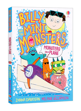 怪兽坐飞机 比利和迷你怪兽4怪兽坐飞机 全彩 英文原版 Billy and the Mini Monsters in Dark Usborne儿童幽默桥梁章节进口书籍