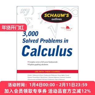 微积分3000题 英文原版 Schaum's 3000 Solved Problems in Calculus 英文版 进口英语原版书籍
