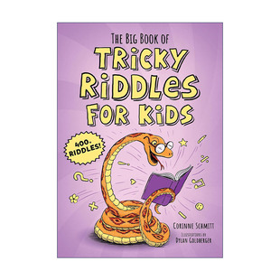 英文原版 The Big Book of Tricky Riddles for Kids Silly Jokes 给孩子的棘手谜语大全 儿童益智游戏 数学逻辑 字谜 脑静急转弯