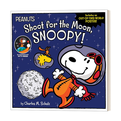 向月球射击！史努比 英文原版 Shoot for the Moon  Snoopy! 英文版 进口英语原版书籍