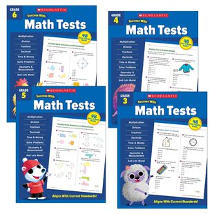 英文原版 Scholastic Success With Math Tests 美国小学数学测试题4册 学乐英语教材 英文版 进口英语原版书籍