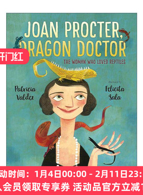 英文原版 Joan Procter Dragon Doctor 女性开拓者小传 龙医生与科莫多巨蜥 两栖爬行动物学家琼·普罗科特 儿童绘本 帕特里夏