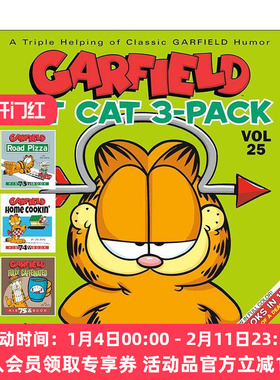 英文原版 Garfield Fat Cat 3-Pack #25 加菲猫漫画 3本套装25 英文版 进口英语原版书籍