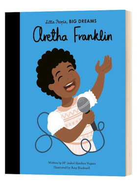 英文原版 Little People, Big Dreams：Aretha Franklin 小人物大梦想儿童精装绘本 艾瑞莎·富兰克林