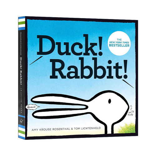 英文原版 Duck! Rabbit! 鸭子！兔子！纸板书 英文版 进口英语原版书籍