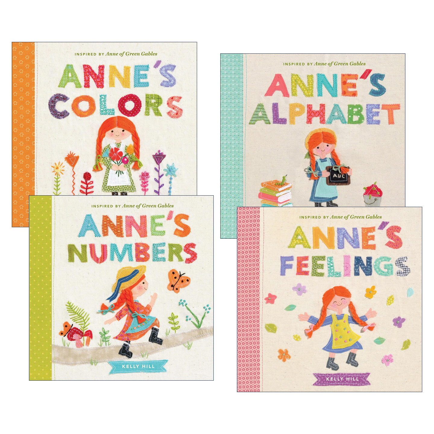 英文原版 Anne of Green Gables 绿山墙的安妮系列4册 儿童启蒙认知绘本 纸板书 Kelly Hill 英文版 进口英语原版书籍