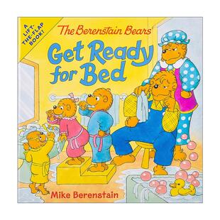 英文原版 The Berenstain Bears Get Ready for Bed 准备睡觉了 贝贝熊绘本翻翻书 英文版 进口英语原版书籍