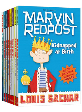 麻烦精马文8册套装 英文原版小说 Marvin Redpost 纽伯瑞奖得主 洞 Holes作者 Louis Sachar 儿童初级章节桥梁书 黑白插画故事书