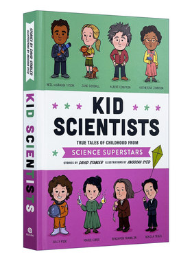 英文原版 Kid Scientists 科学家童年趣事事 精装 蓝思值1020L 爱因斯坦 居里夫人 珍古道尔 英文版 进口英语原版书籍