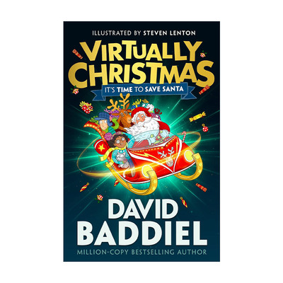 英文原版 Virtually Christmas 虚拟圣诞节 大卫·巴蒂尔儿童章节小说 英文版 进口英语原版书籍
