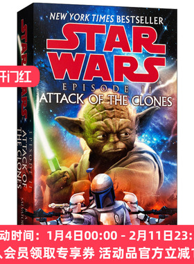 英文原版小说 Attack of the Clones Star Wars Episode II 克隆人的进攻 星球大战前传2 英文版 进口英语原版书籍