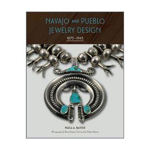 英文原版 Navajo and Pueblo Jewelry Design 1870–1945 纳瓦霍与普韦布洛珠宝设计 印第安银饰首饰设计历史 精装收藏插图指南