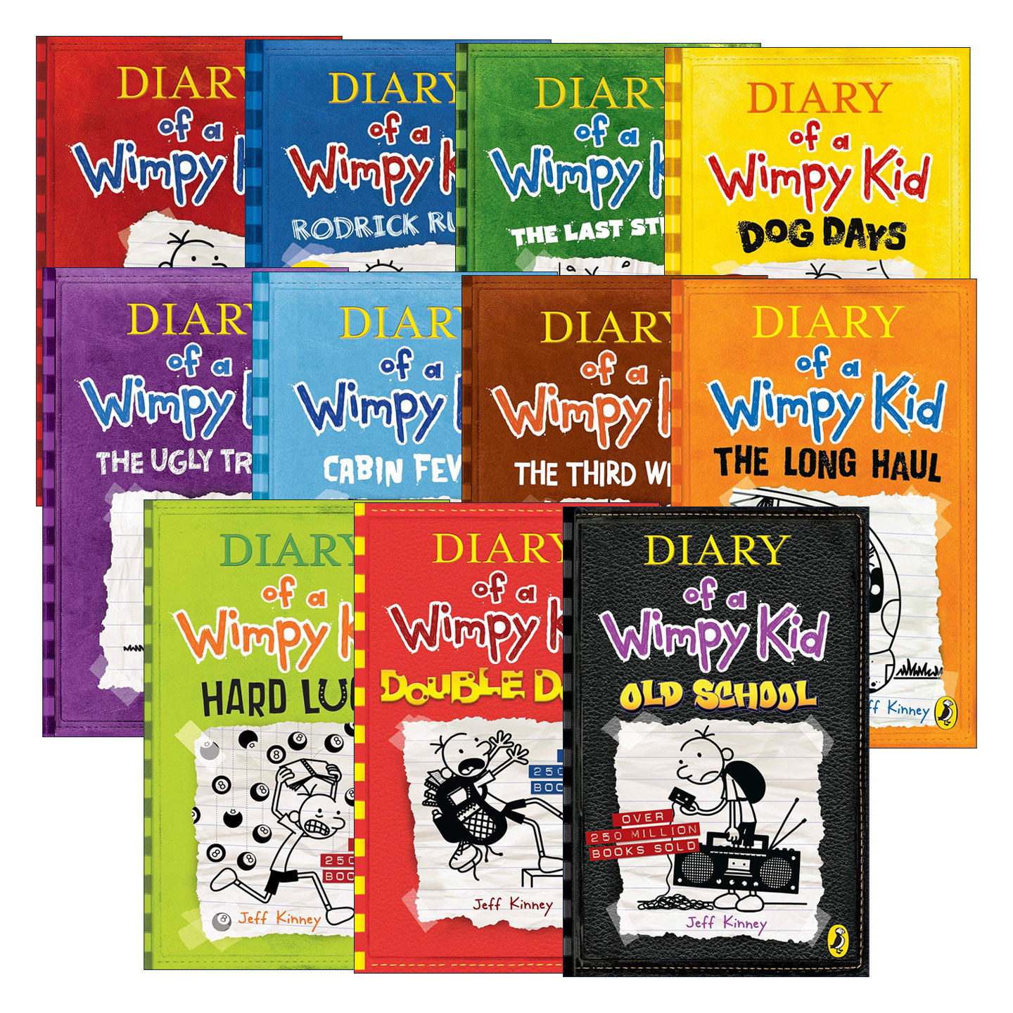 英文原版 Diary of a Wimpy Kid 小屁孩日记1-11册 儿童幽默漫画小说桥梁书 励志成长阅读 英文版 进口英语原版书籍