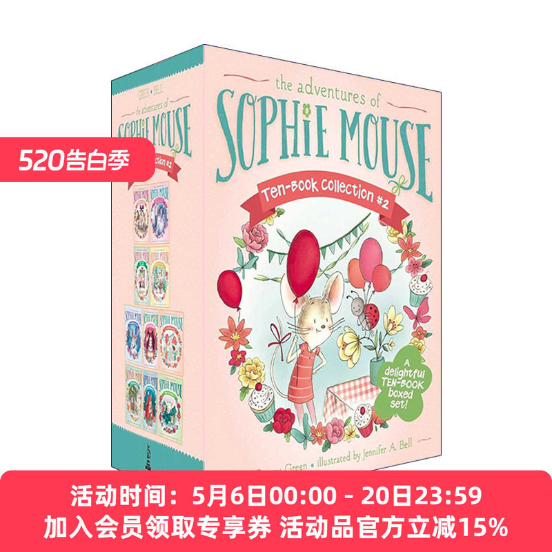 英文原版 The Adventures of Sophie Mouse Ten-Book Collection #2 Boxed Set 老鼠苏菲历险记11-20册套装 进口英语原版书籍