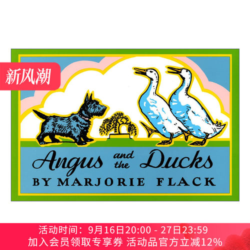 安格斯和鸭子  英文原版绘本 Angus and the Ducks 安格斯系列 凯迪克奖得主Marjorie Flack 英文版 进口英语原版书籍