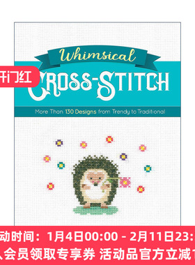 英文原版 Whimsical Cross-Stitch 异想天开的十字绣 从新潮到传统的130多种设计图谱指南 Cari Buziak 英文版 进口英语原版书籍