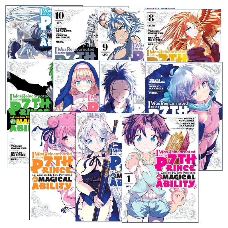 英文原版 I Was Reincarnated as the 7th Prince so I Can Take My Time Perfecting My Magical Ability 11册 漫画 进口英语书籍