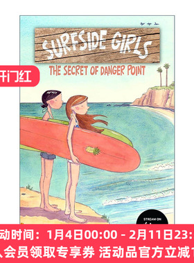英文原版 Surfside Girls 01 The Secret of Danger Point 冲浪女孩系列1 危险点的秘密 推理冒险漫画 英文版 进口英语原版书籍