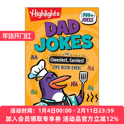 英文原版 Dad Jokes The Cheesiest Corniest Joke Book Ever 爸爸的笑话 Highlight亮点儿童幽默笑话书绘本 进口英语原版书籍
