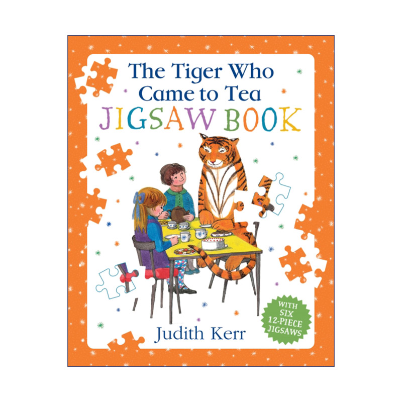 老虎来喝下午茶精装活动书 英文原版 The Tiger Who Came to Tea Jigsaw Book 带12片拼图 朱迪思?克尔经典绘本 英文版 进口英语原