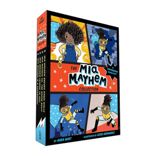 超级英雄米娅1-4盒装 英文原版 The Mia Mayhem Collection Boxed Set 黑白章节书 英文版 进口英语原版书籍