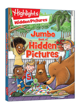 隐藏图片巨型书 英文原版 Jumbo Book of Hidden Pictures Highlights Jumbo Books & Pads 词汇学习 谜题 亮点儿童益智游戏活动书