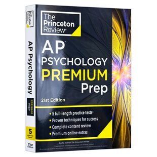 普林斯顿评论AP心理学 英文原版 Princeton Review AP Psychology Premium Prep 21st Edition 增值版 第21版 2024 进口英语书籍