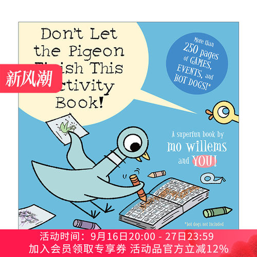 英文原版 别让鸽子完成这本活动书 Don't Let the Pigeon Finish This Activity Book 英文版 进口英语原版书籍