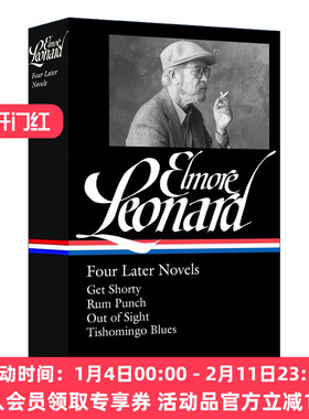 埃尔莫伦纳德 英文原版 Elmore Leonard Four Later Novels 四部后期小说 美国图书馆 精装 英文版 进口英语原版书籍