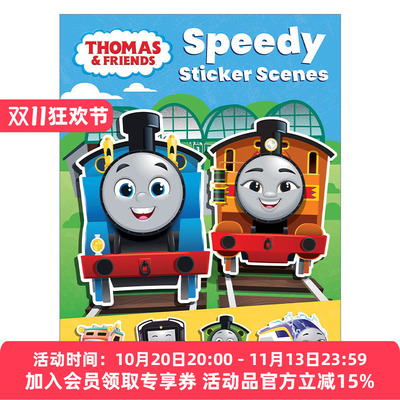 英文原版 Thomas & Friends Speedy Sticker Scenes 托马斯小火车系列 场景贴纸书 英文版 进口英语原版书籍