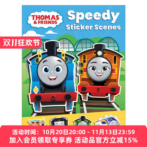 英文原版 Thomas & Friends Speedy Sticker Scenes 托马斯小火车系列 场景贴纸书 英文版 进口英语原版书籍