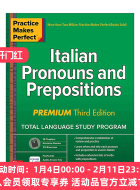 原版 Practice Makes Perfect Italian Pronouns & Prepositions 孰能生巧 意大利语代词和介词 第3版 进口原版书籍