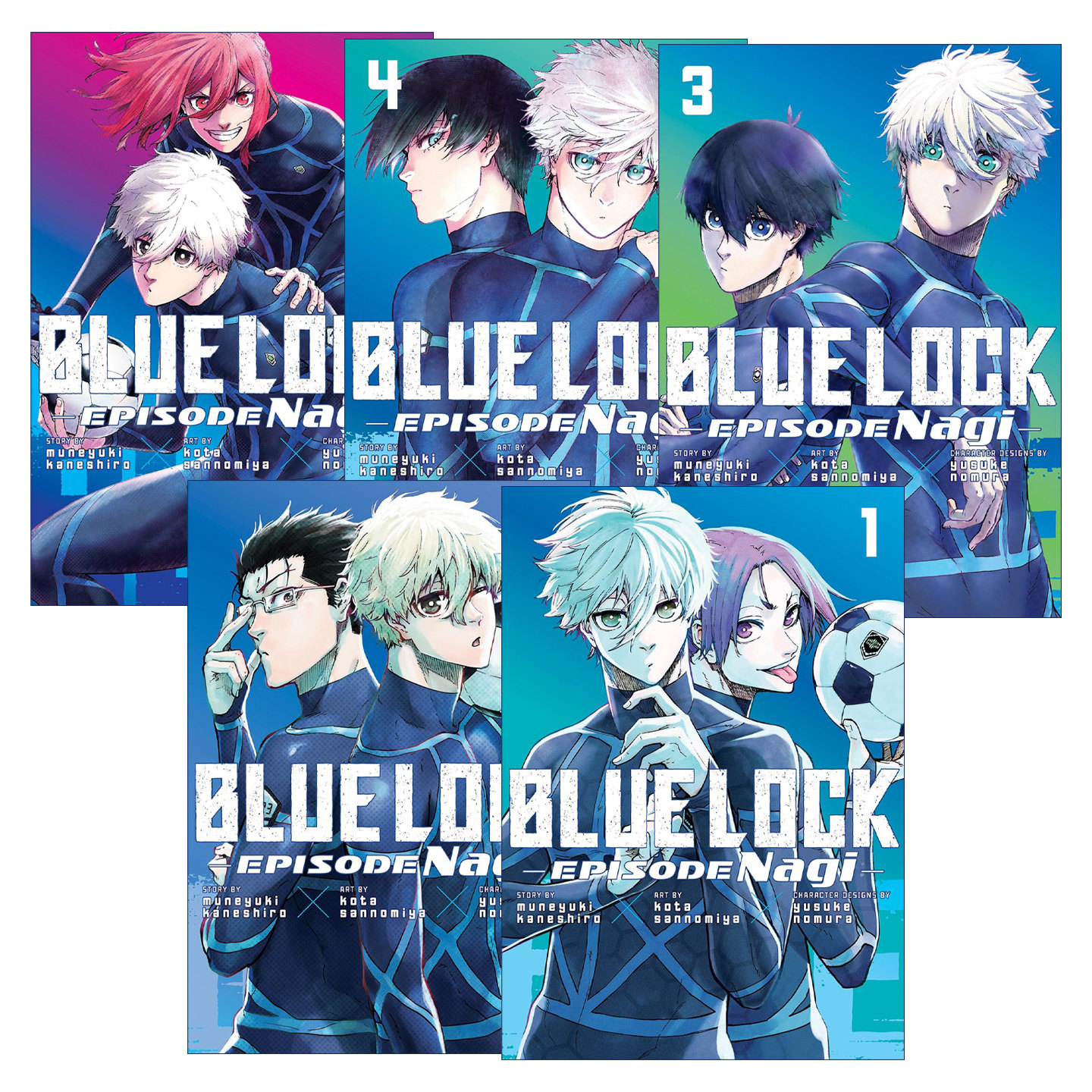 英文原版 Blue Lock Episode Nagi 蓝色禁区系列1-5册 蓝色监狱 凪 同名动漫漫画 英文版 进口英语原版书籍