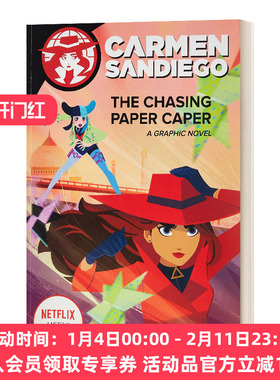 英文原版 The Chasing Paper Caper Graphic Novel 神偷卡门3 电影漫画故事图画书 Netflex剧 英文版 进口英语原版书籍