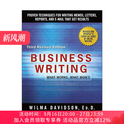 英文原版 Business Writing 商务写作 第3版 威尔玛?戴维森 英文版 进口英语原版书籍