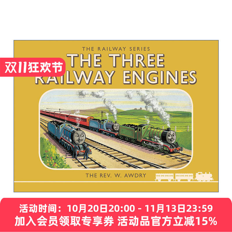 托马斯小火车精装绘本  英文原版 The Railway Series Three Engines 铁路系列 三个火车头 英文版 进口英语原版书籍