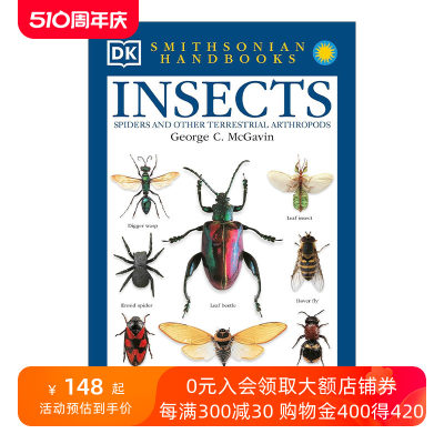 英文原版 DK Handbooks Insects 昆虫 全世界550多种昆虫蜘蛛和陆生节肢动物的彩色图鉴 DK科普百科 英文版 进口英语原版书籍