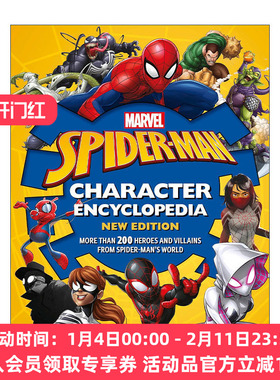 英文原版 Marvel Spider-Man Character Encyclopedia New Edition漫威蜘蛛侠角色百科全书新版来自蜘蛛侠世界的200多名英雄和反派