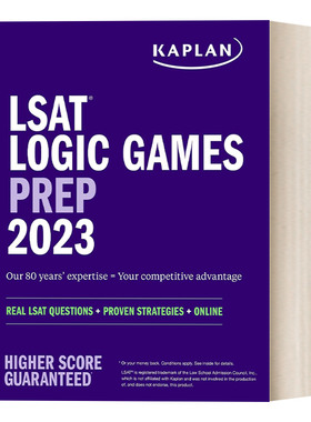英文原版 LSAT Logic Games Prep 2023 美国法学院入学考试 2023 分析性推理 备考 英文版 进口英语原版书籍