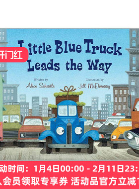 英文原版 Little Blue Truck Leads the Way 蓝色小卡车带路 精装绘本 英文版 进口英语原版书籍