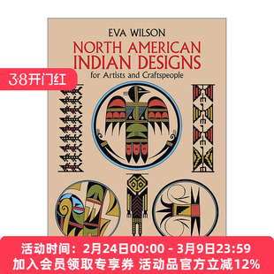 英文原版 North American Indian Designs for Artists and Craftspeople 给艺术家和手工艺者的北美印第安设计 装饰素材图册